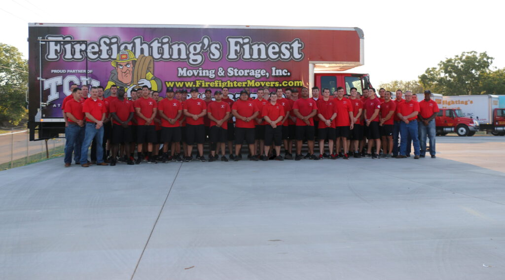 Firefighting's Finest moving team posing for team picture